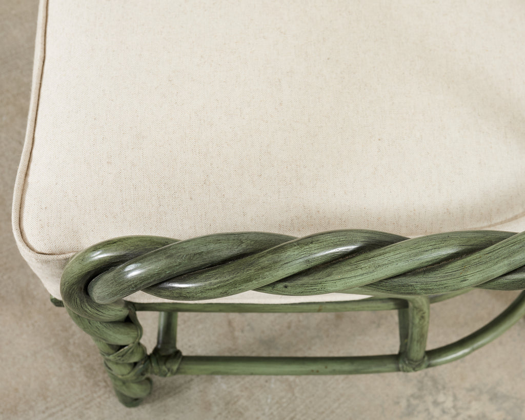 McGuire Organic Modern Twisted Rattan Lounge Chair