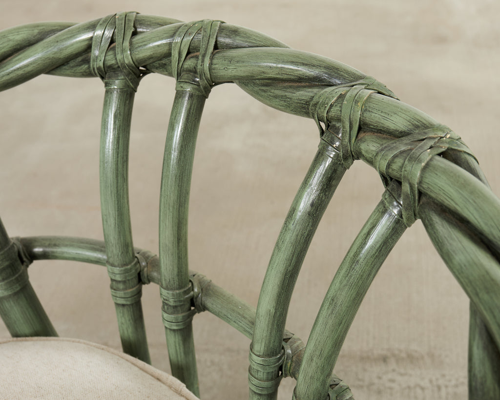 McGuire Organic Modern Twisted Rattan Lounge Chair