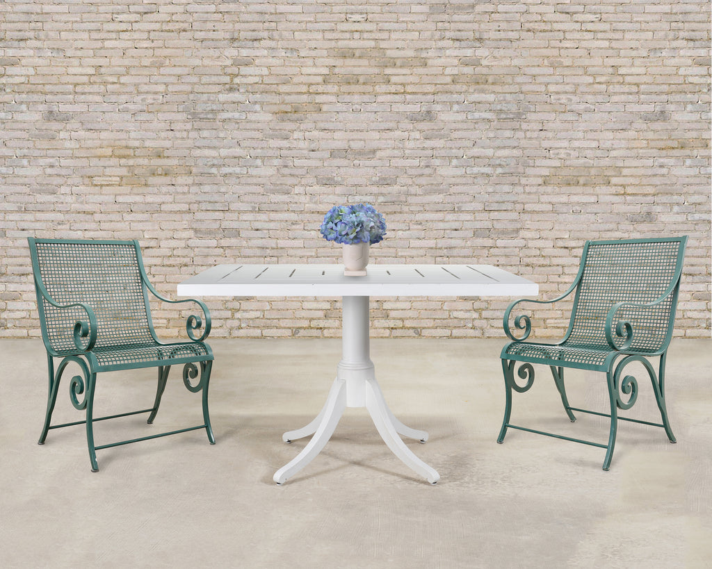 McKinnon and Harris "Maury" Square Aluminum Garden Dining Table