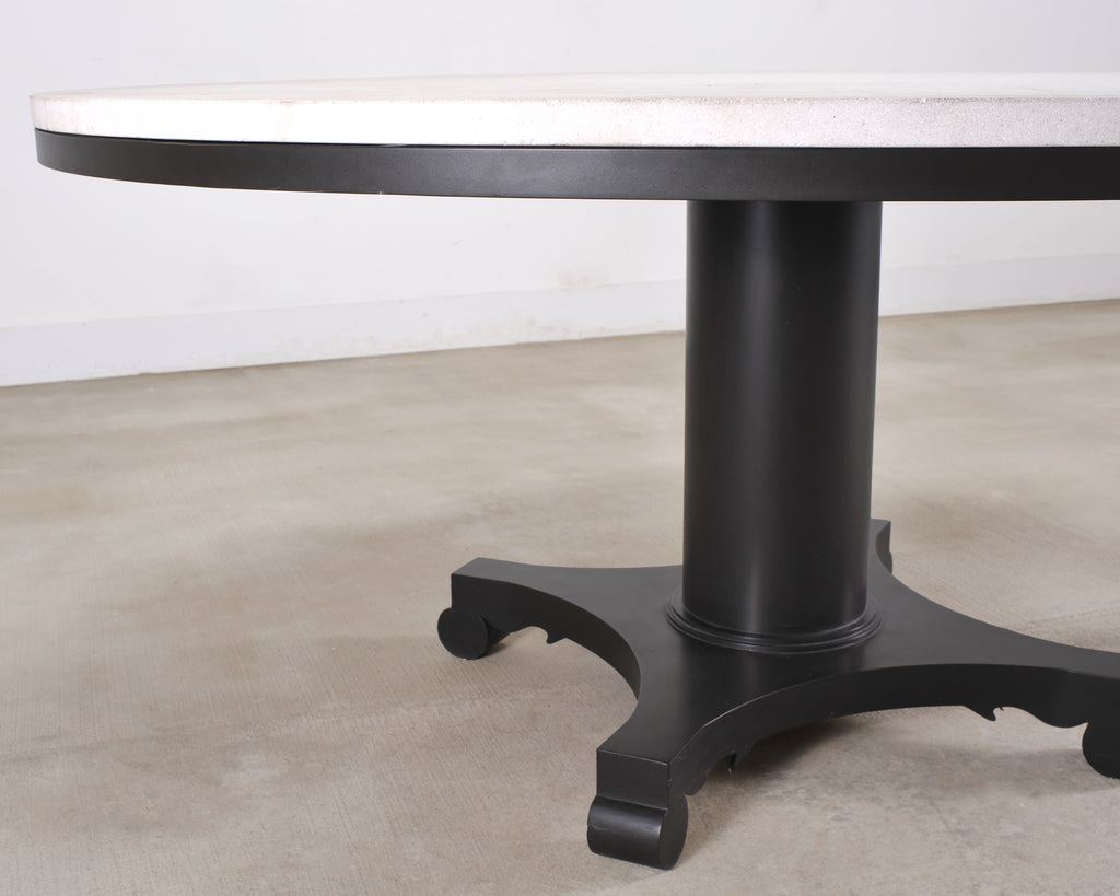 McKinnon and Harris Albemarle Limestone Garden Dining Table 63"