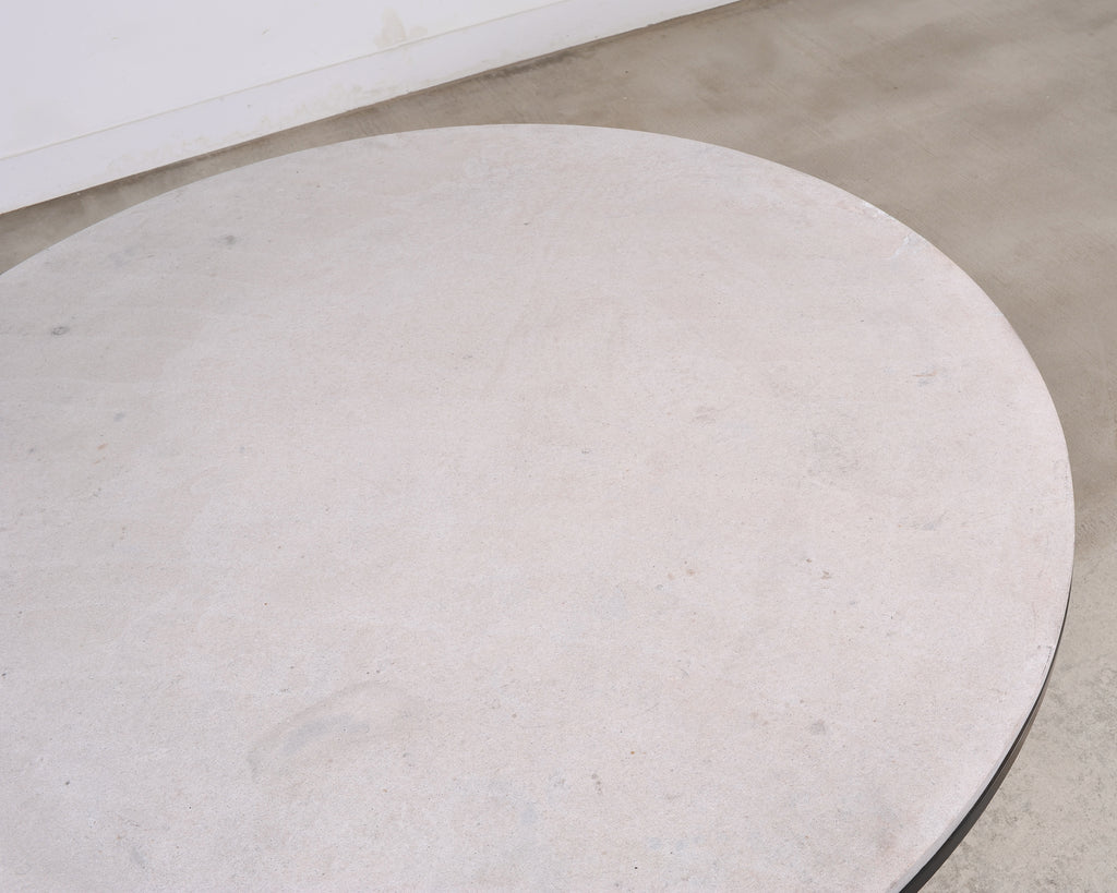 McKinnon and Harris Albemarle Limestone Garden Dining Table 63"