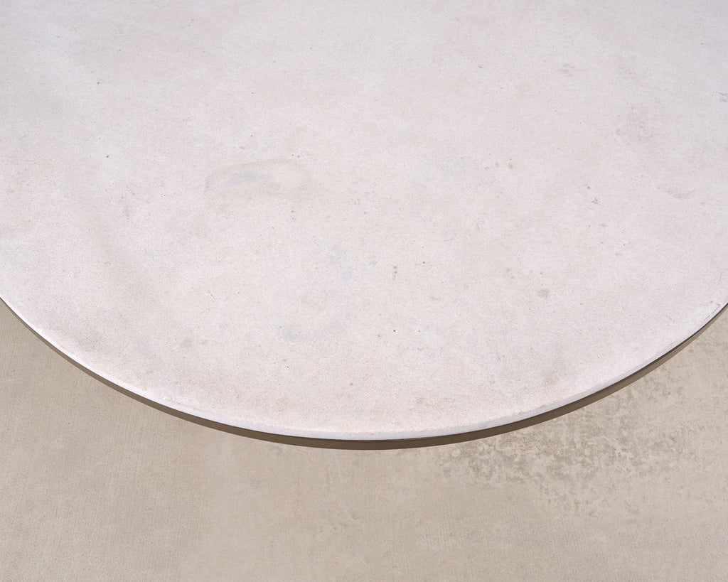 McKinnon and Harris Albemarle Limestone Garden Dining Table 63"