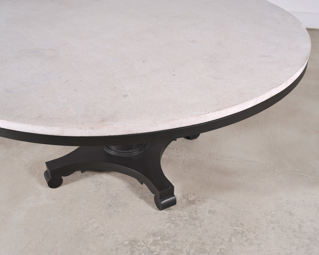 McKinnon and Harris Albemarle Limestone Garden Dining Table 63"