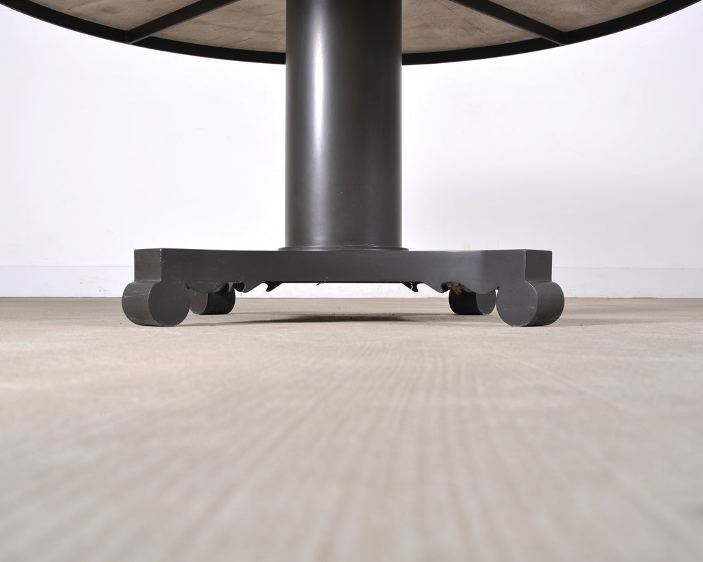 McKinnon and Harris Stone Top Dining Table and Six Dining Chairs