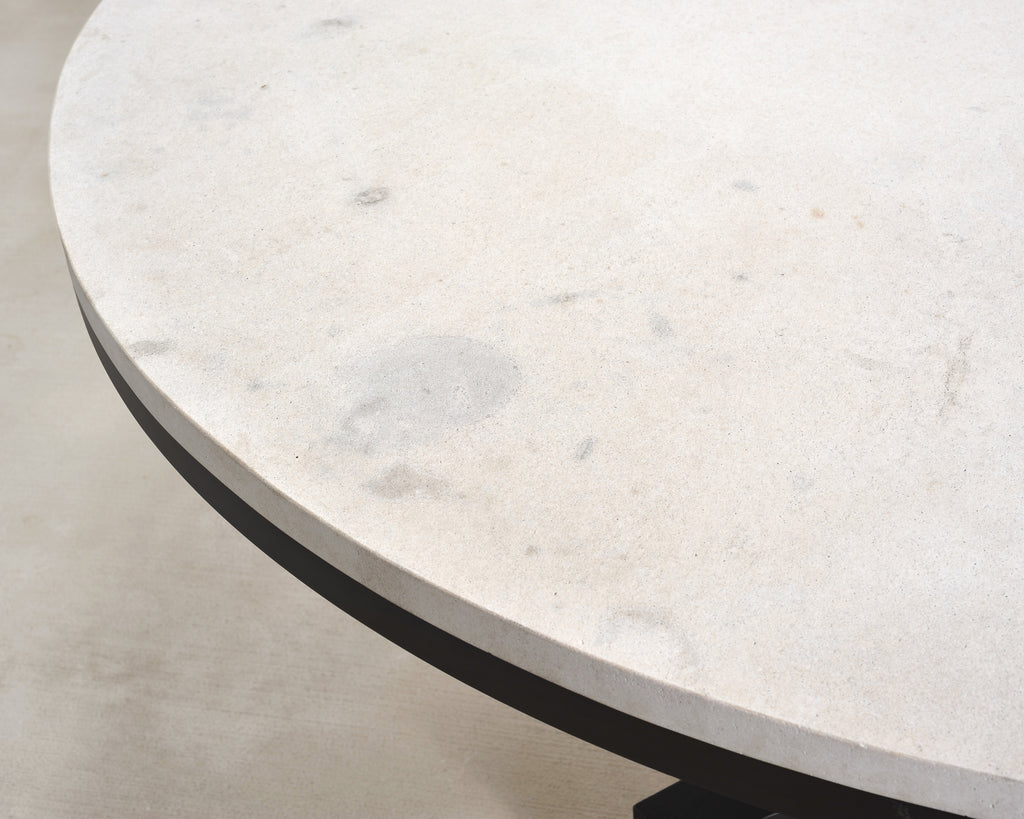 McKinnon and Harris Stone Top Dining Table and Six Dining Chairs