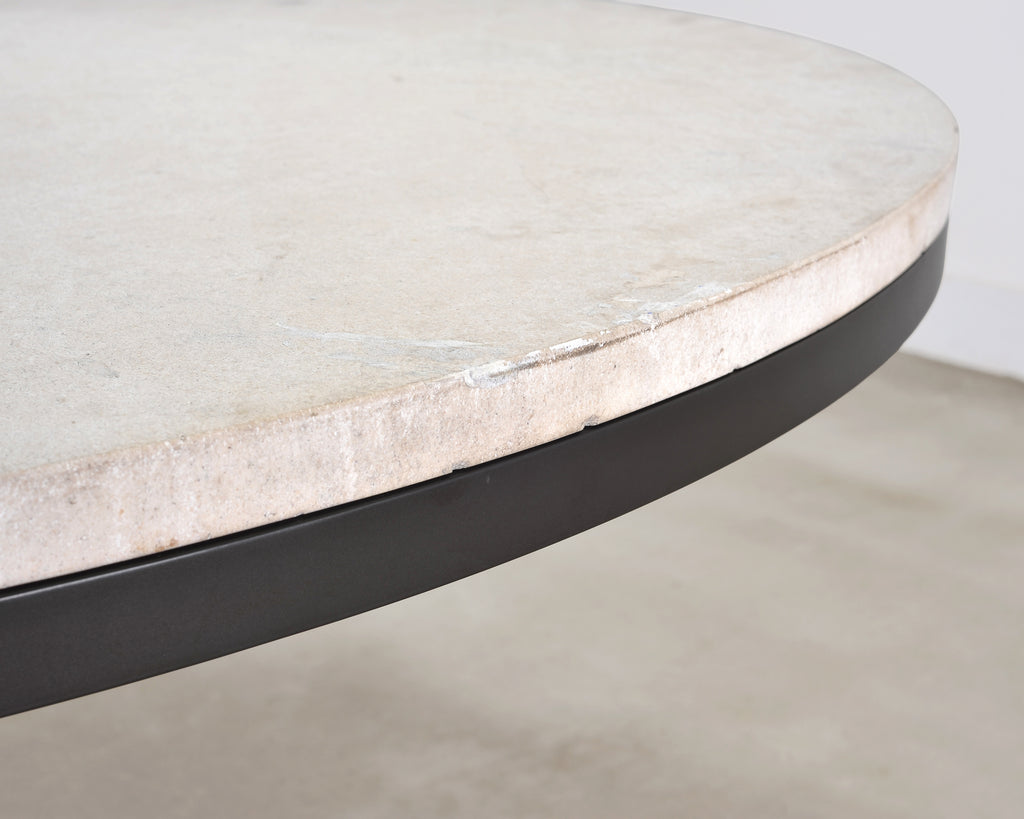 McKinnon and Harris Stone Top Dining Table and Six Dining Chairs