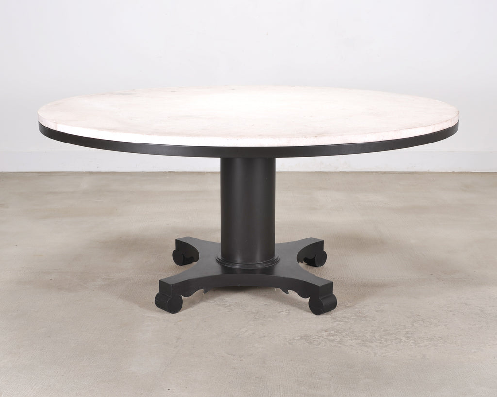 McKinnon and Harris Stone Top Dining Table and Six Dining Chairs