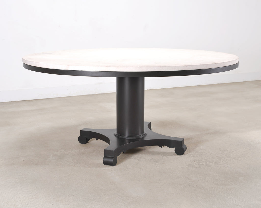 McKinnon and Harris Albemarle Limestone Garden Dining Table 63"