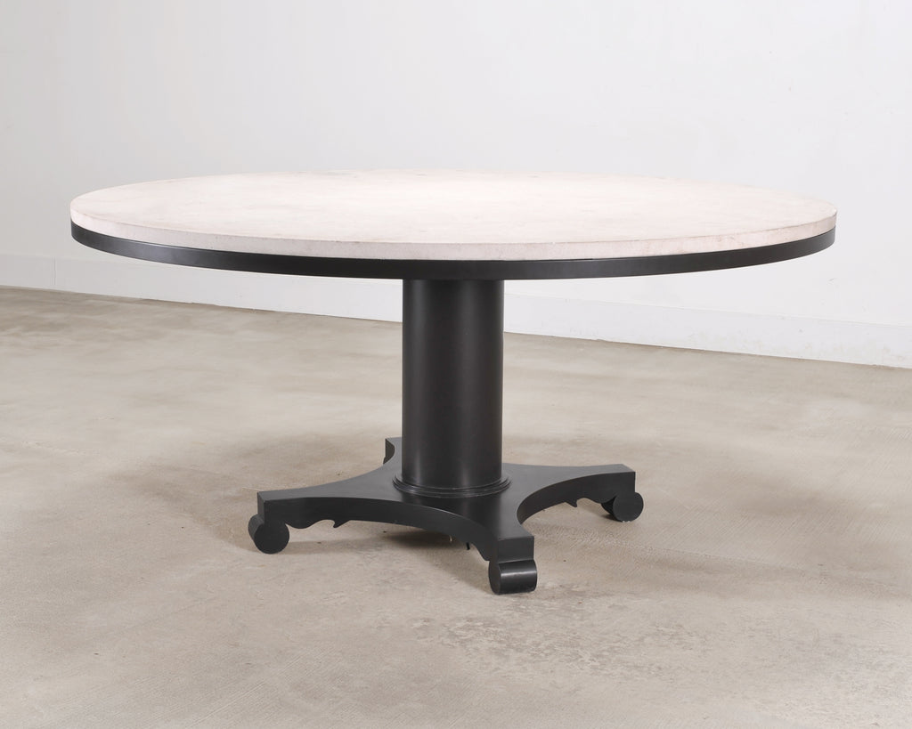 McKinnon and Harris Stone Top Dining Table and Six Dining Chairs