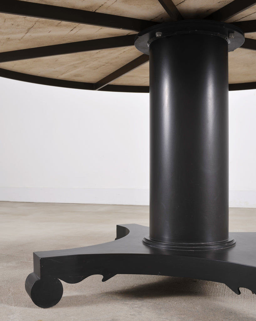 McKinnon and Harris Stone Top Dining Table and Six Dining Chairs