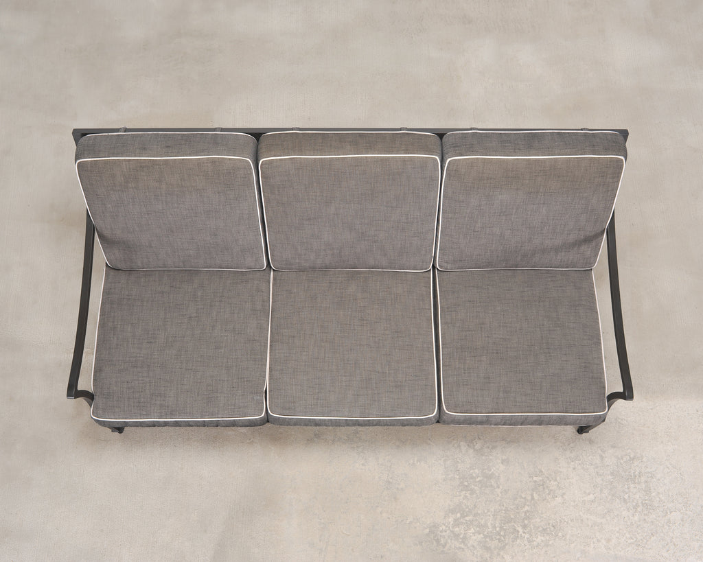 McKinnon and Harris Beaufort Aluminum Three-Seat Garden Sofa