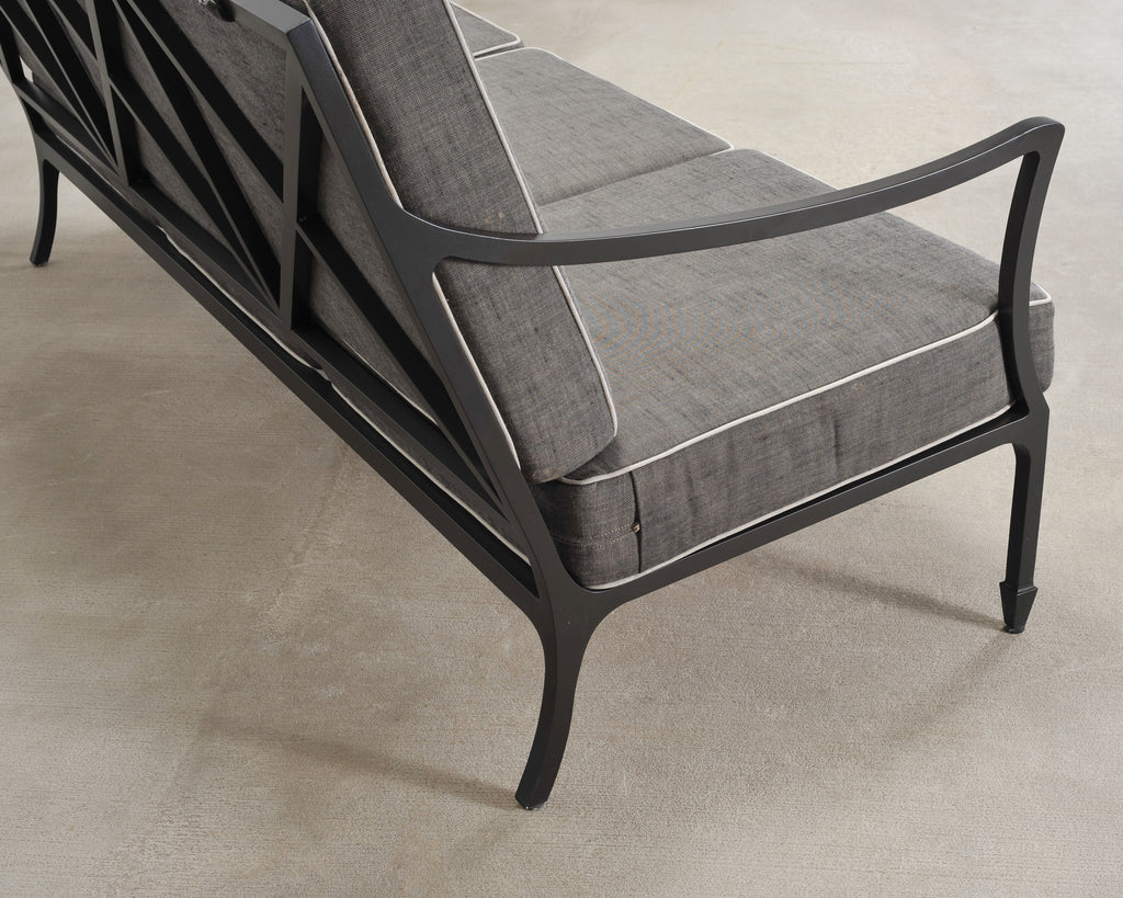 McKinnon and Harris Beaufort Aluminum Three-Seat Garden Sofa