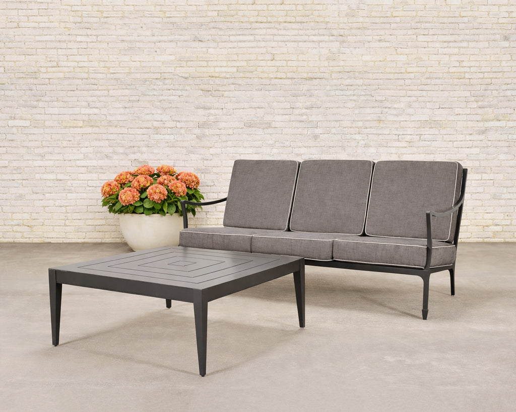 McKinnon and Harris Beaufort Aluminum Three-Seat Garden Sofa