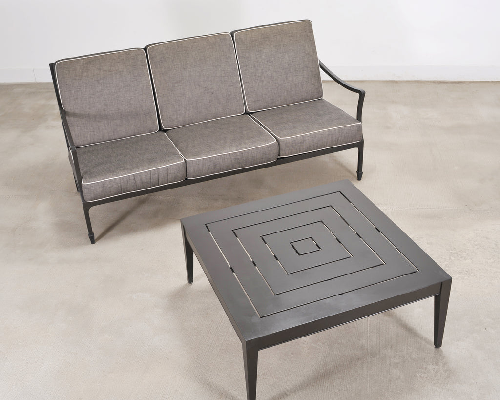 McKinnon and Harris Wyatt Square Aluminum Garden Coffee Table