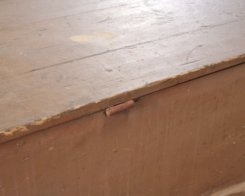 19th C. Country English Georgian House Facade Painted Trunk