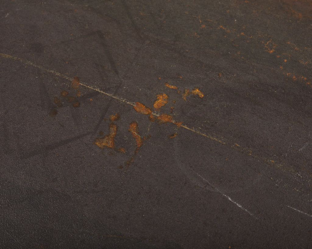 Monumental Industrial Age Style Patinated Iron Waterfall Console