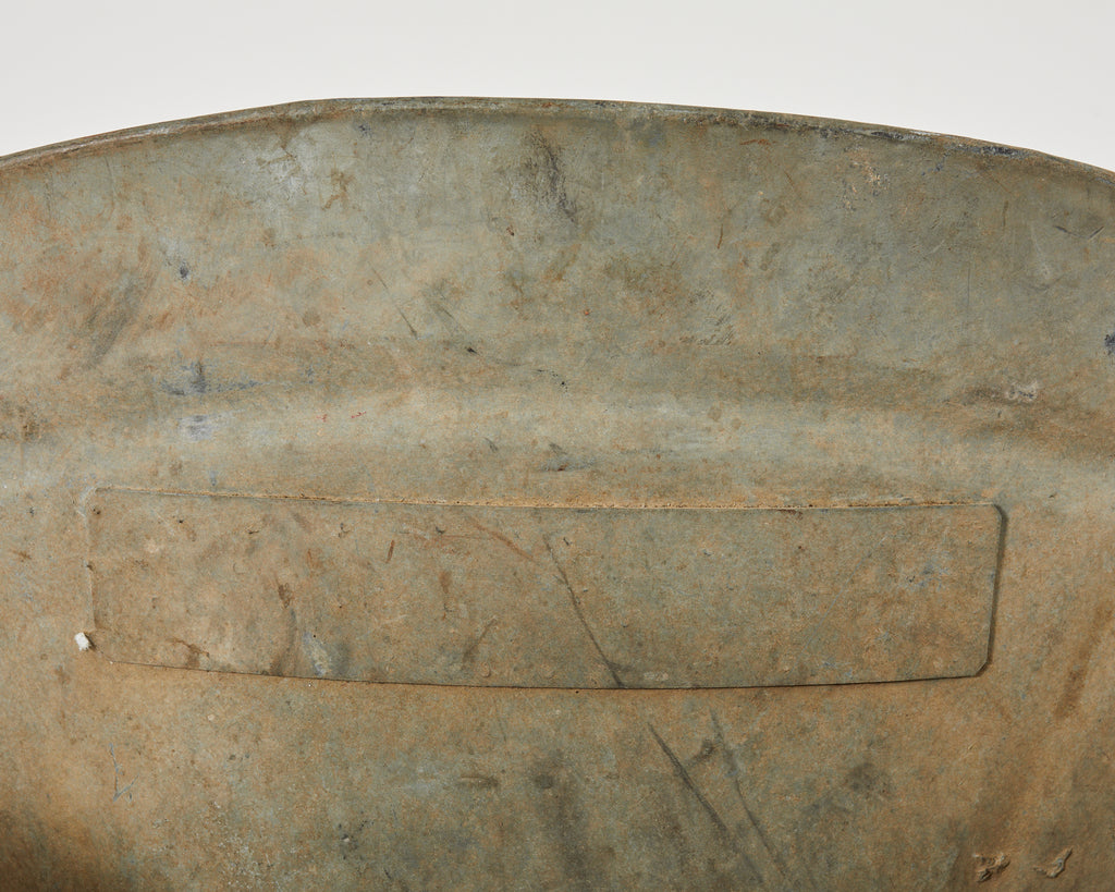 French Zinc Grape Hotte Basket Painted by Ira Yeager