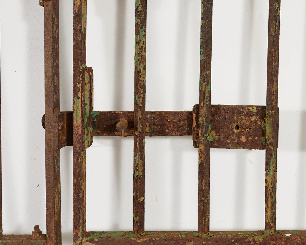 19th Century Stewart Iron Works Wrought Iron Double Entry Gates