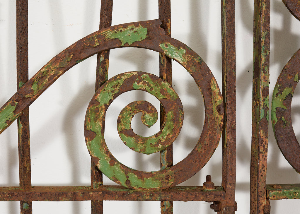 19th Century Stewart Iron Works Wrought Iron Double Entry Gates