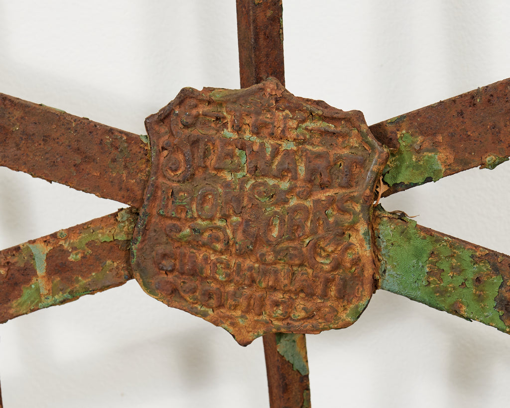 19th Century Stewart Iron Works Wrought Iron Double Entry Gates