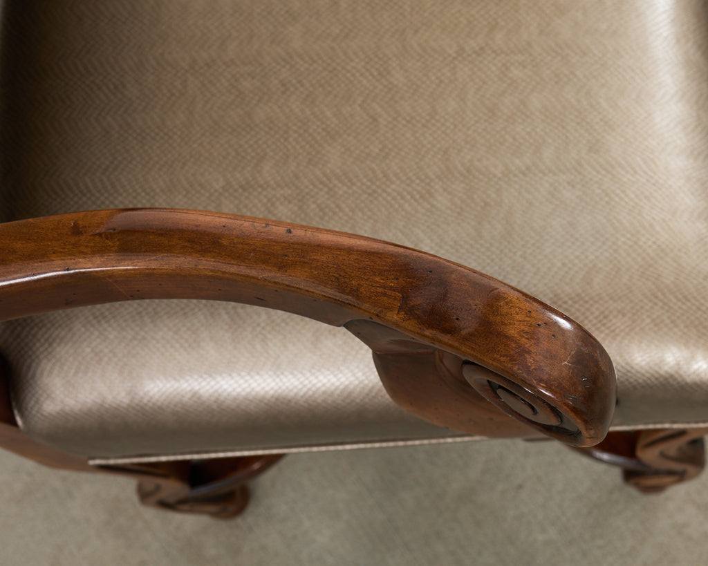 Set of Fourteen Baroque Style Os de Mouton Dining Chairs