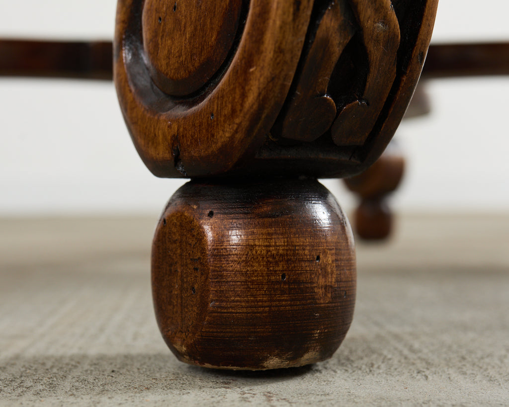 Set of Fourteen Baroque Style Os de Mouton Dining Chairs