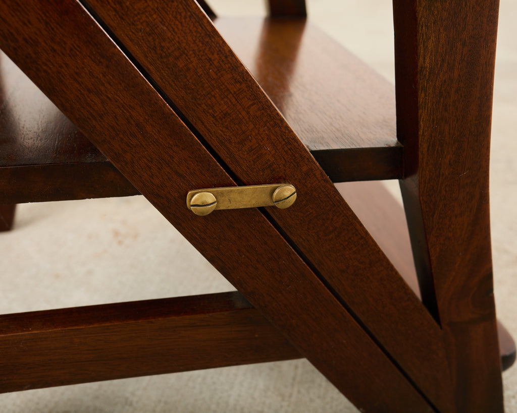 Arts and Crafts Style Mahogany Metamorphic Library Chair