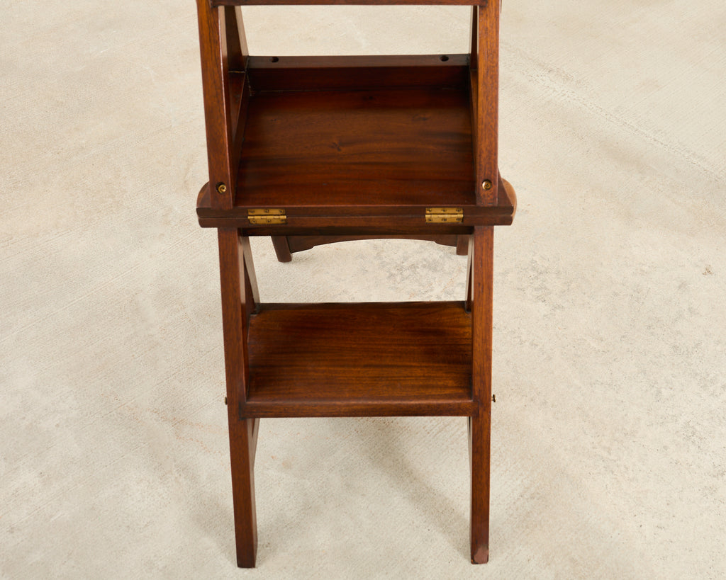 Arts and Crafts Style Mahogany Metamorphic Library Chair