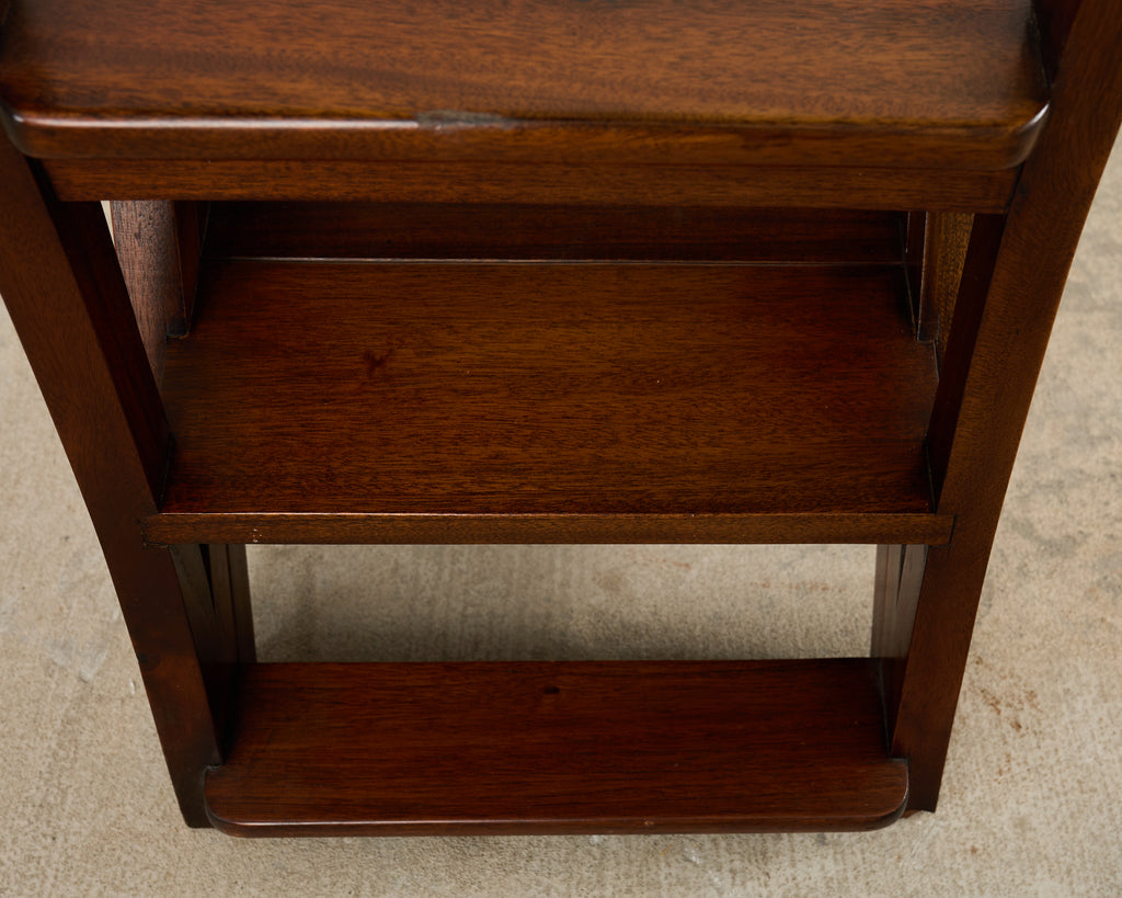 Arts and Crafts Style Mahogany Metamorphic Library Chair