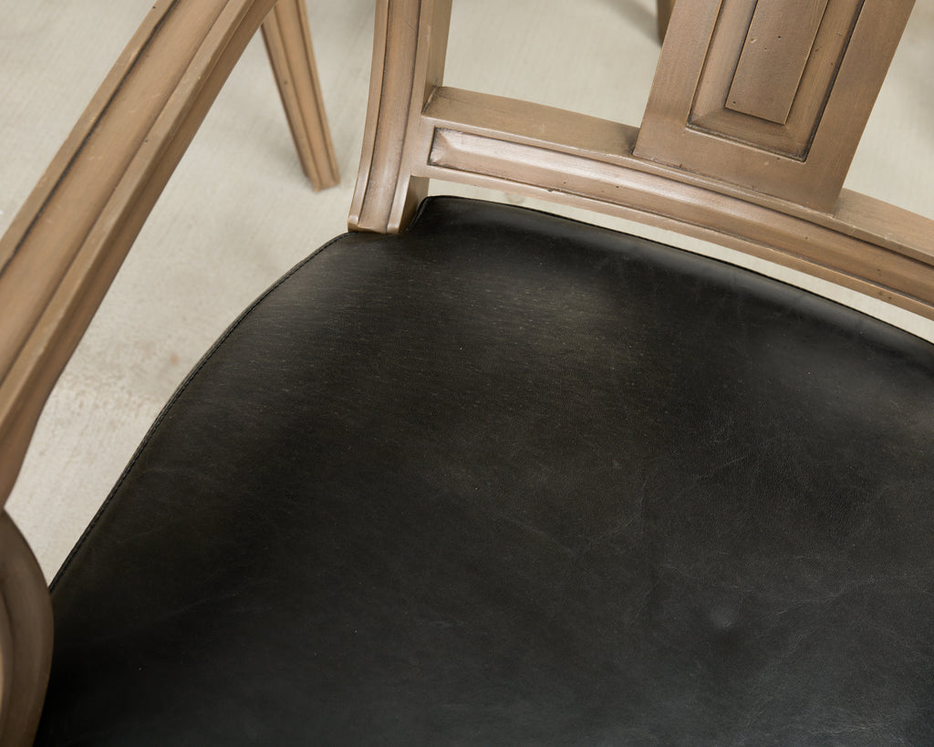 Set of Eight Michael Taylor Style Klismos Dining Armchairs