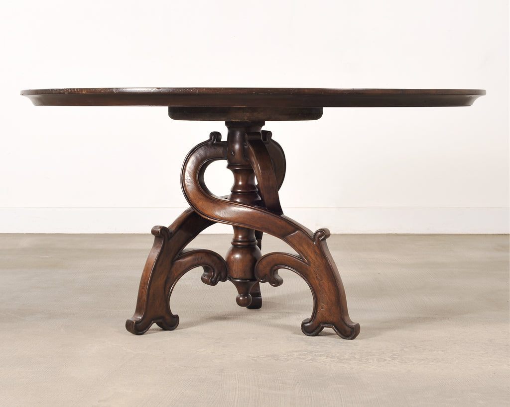 SOLD-Michael Taylor Panache Barcelona Baroque Dining Center Table