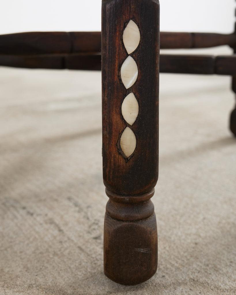 Moorish Moroccan Style Folding Brass Tray Drink Table