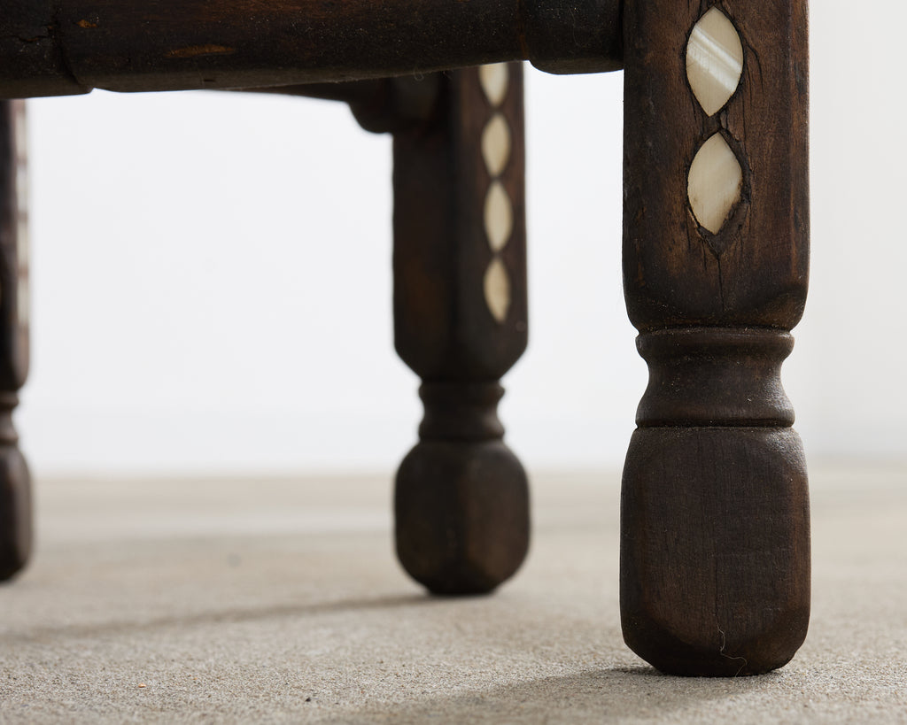Moorish Moroccan Style Folding Brass Tray Drink Table