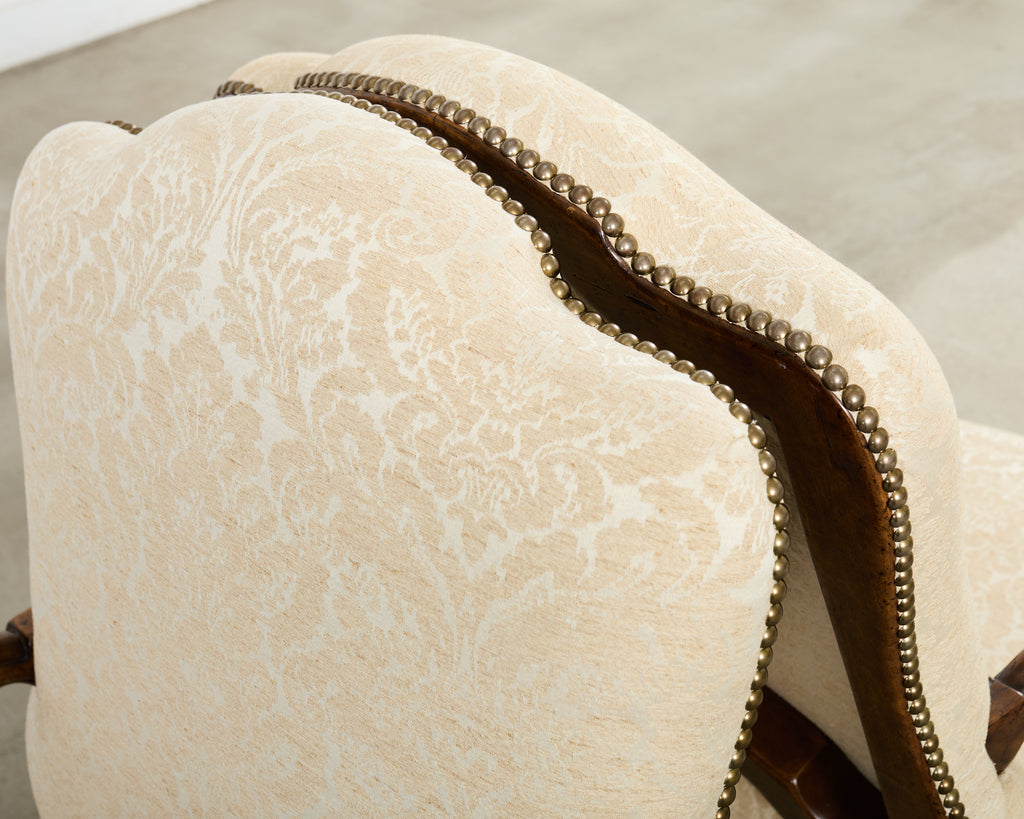 Set Six Minton-Spidell Regence Walnut Dining Chairs