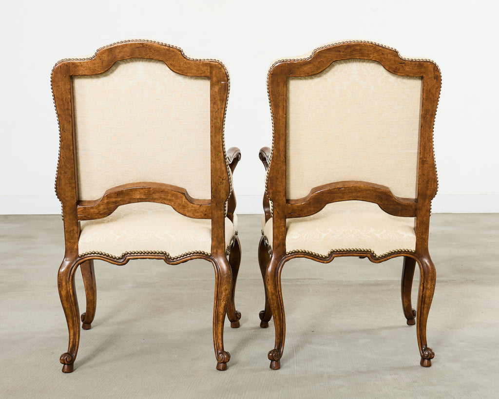 Set Six Minton-Spidell Regence Walnut Dining Chairs