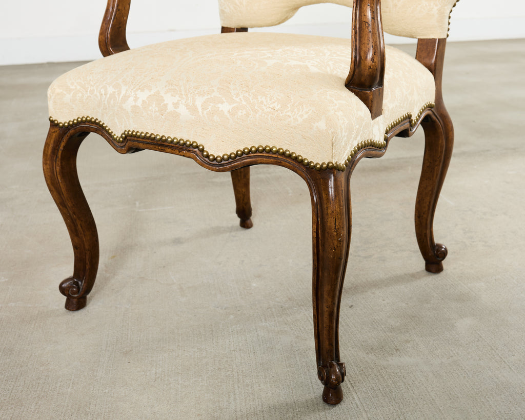 Set Six Minton-Spidell Regence Walnut Dining Chairs