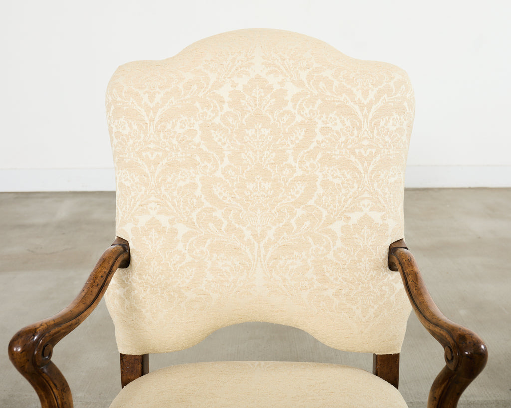 Set Six Minton-Spidell Regence Walnut Dining Chairs