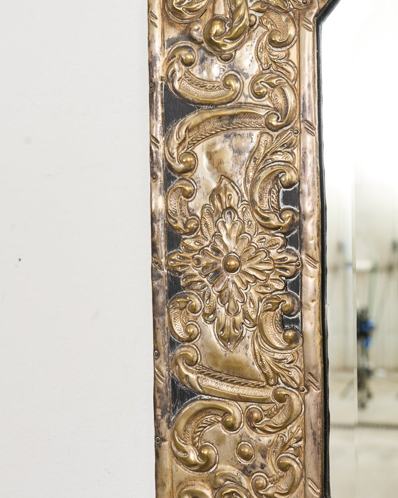 Anglo-Indian Silver Metal Clad Octagonal Mirror