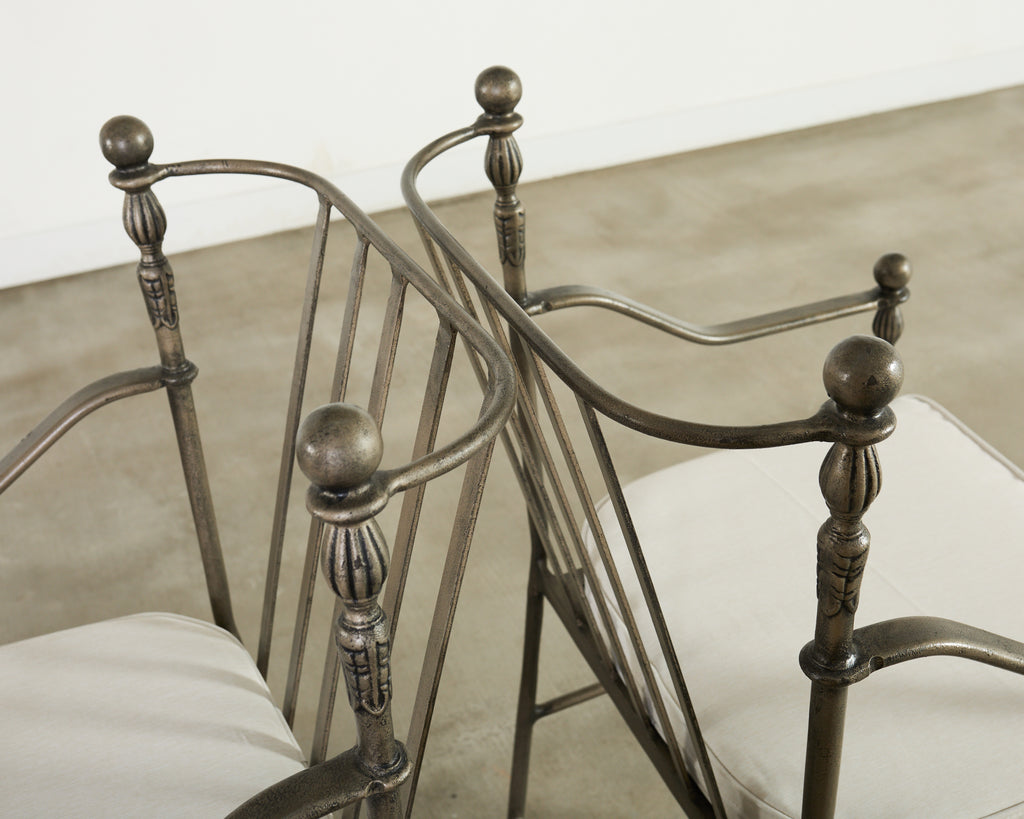 Set of Three Michael Taylor Designs Montecito Garden Barstools