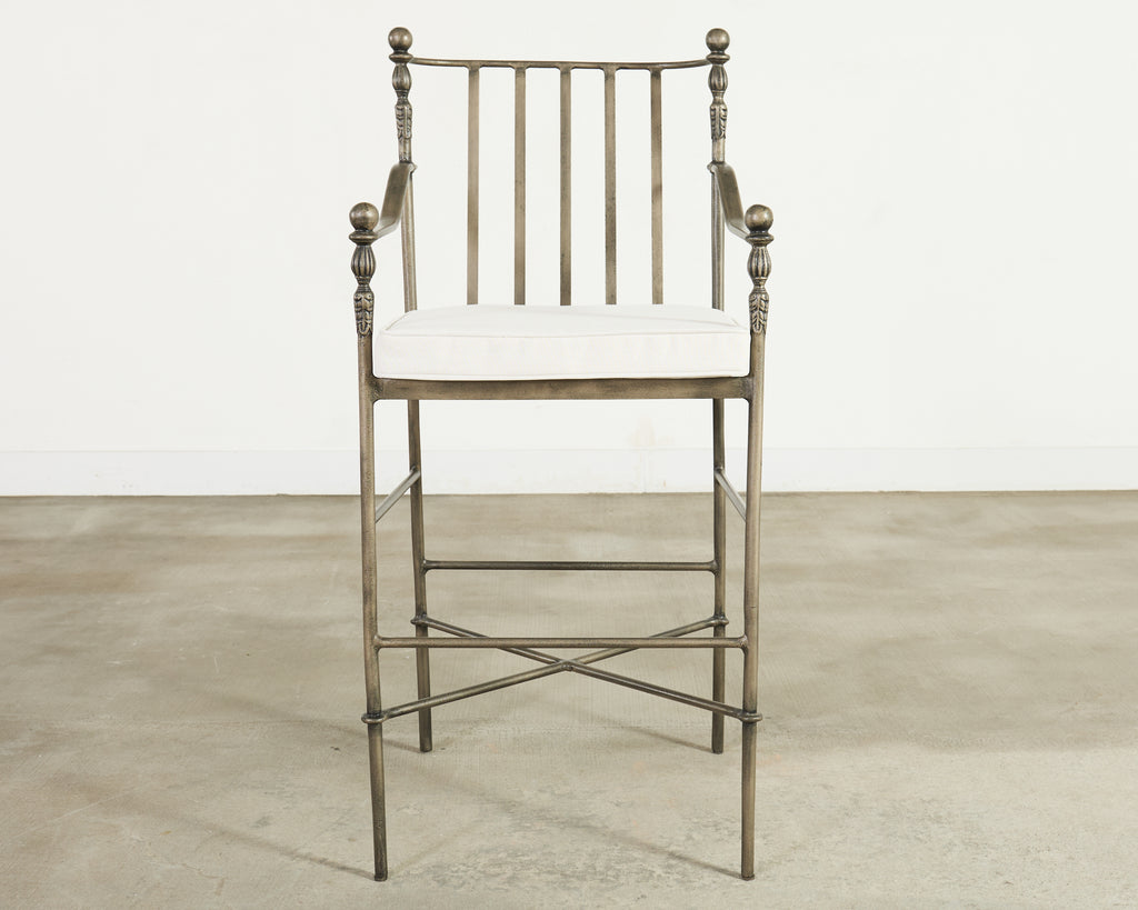 Set of Three Michael Taylor Designs Montecito Garden Barstools