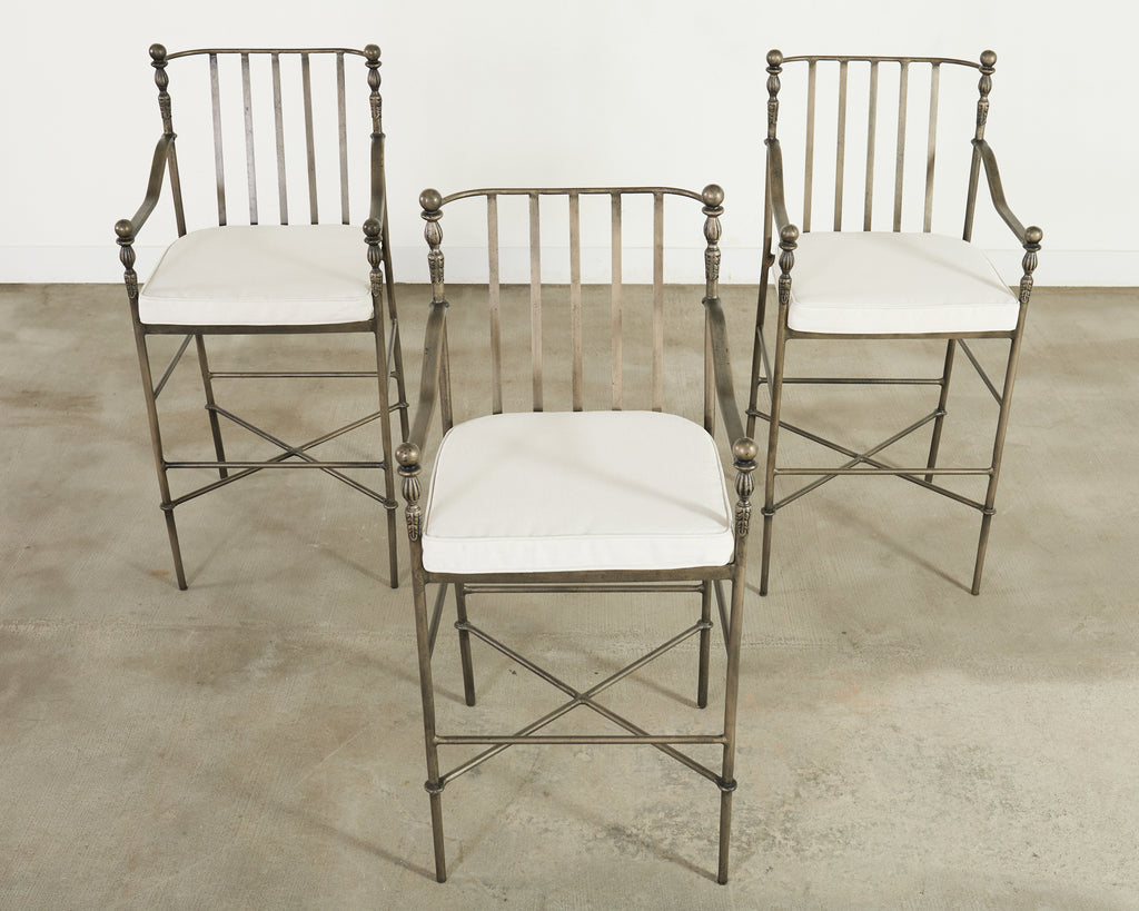 Set of Three Michael Taylor Designs Montecito Garden Barstools