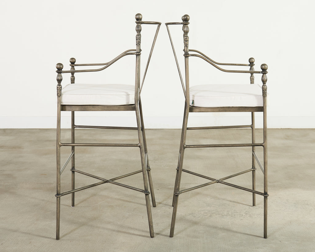 Set of Three Michael Taylor Designs Montecito Garden Barstools