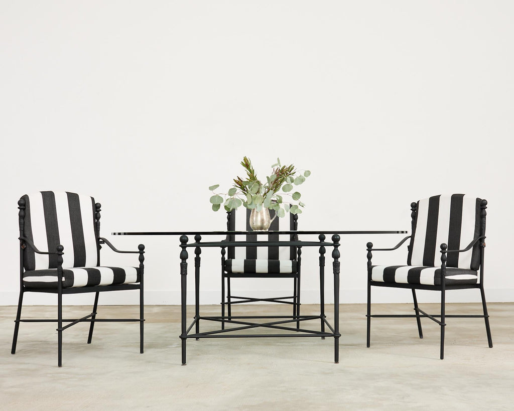 Set of Six Michael Taylor Montecito Garden Dining Armchairs