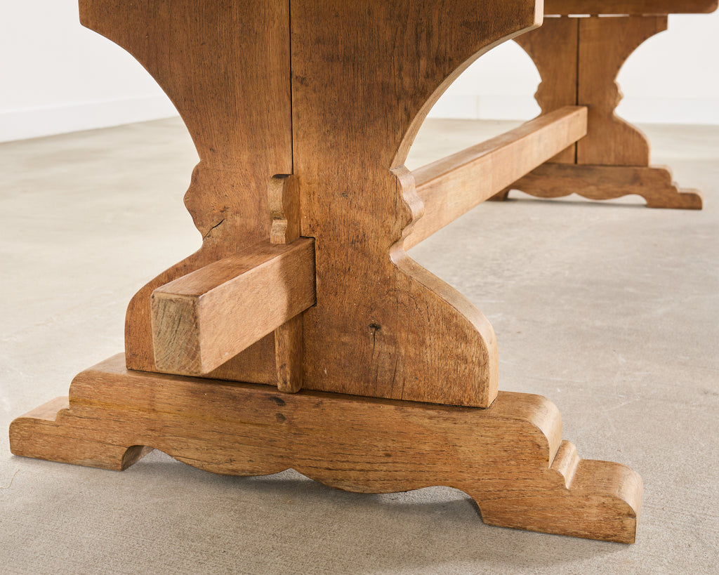 19th C. French Provincial Farmhouse Oak Dining Table 11 Ft.