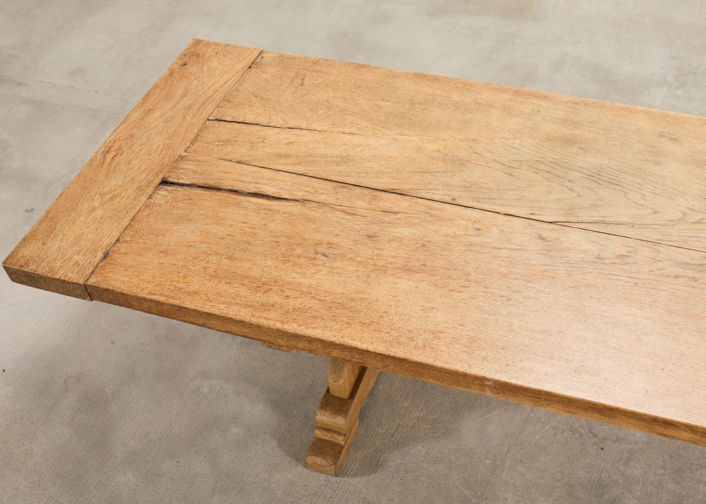 19th C. French Provincial Farmhouse Oak Dining Table 11 Ft.