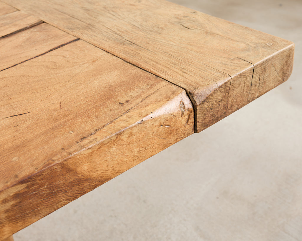 19th C. French Provincial Farmhouse Oak Dining Table 11 Ft.