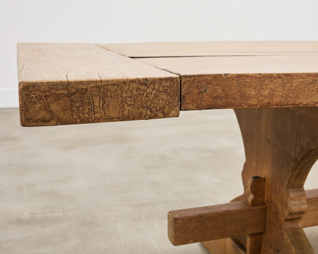 19th C. French Provincial Farmhouse Oak Dining Table 11 Ft.