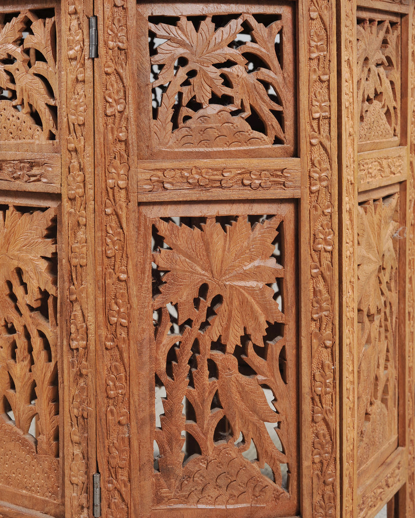 Moorish Style Carved Teak Inlaid Round Tabouret Drink Table