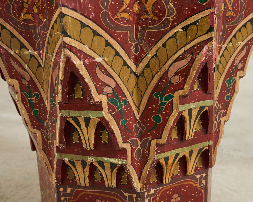 Moorish Middle Eastern Star Shaped Painted Drink Table