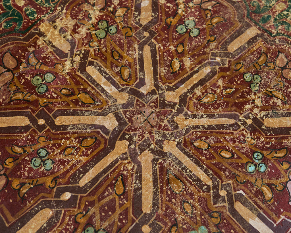 Moorish Middle Eastern Star Shaped Painted Drink Table